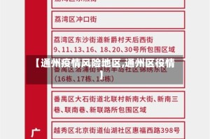 【通州疫情风险地区,通州区役情】