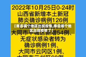 【南昌哪个地区出现疫情,南昌哪个地区出现疫情了】