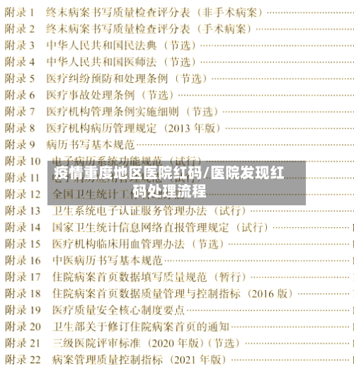 疫情重度地区医院红码/医院发现红码处理流程-第1张图片