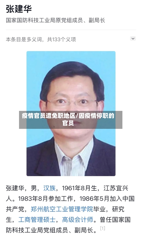 疫情官员遭免职地区/因疫情停职的官员-第1张图片
